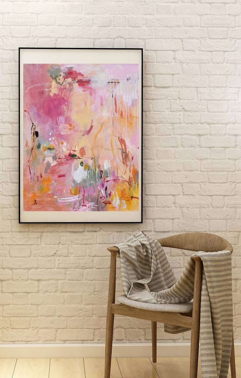 Original Abstract Expressionism Abstract Painting by Misako Chida