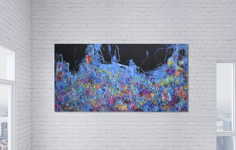 Original Abstract Expressionism Abstract Painting by Misako Chida