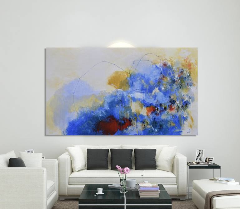 Original Abstract Expressionism Abstract Painting by Misako Chida