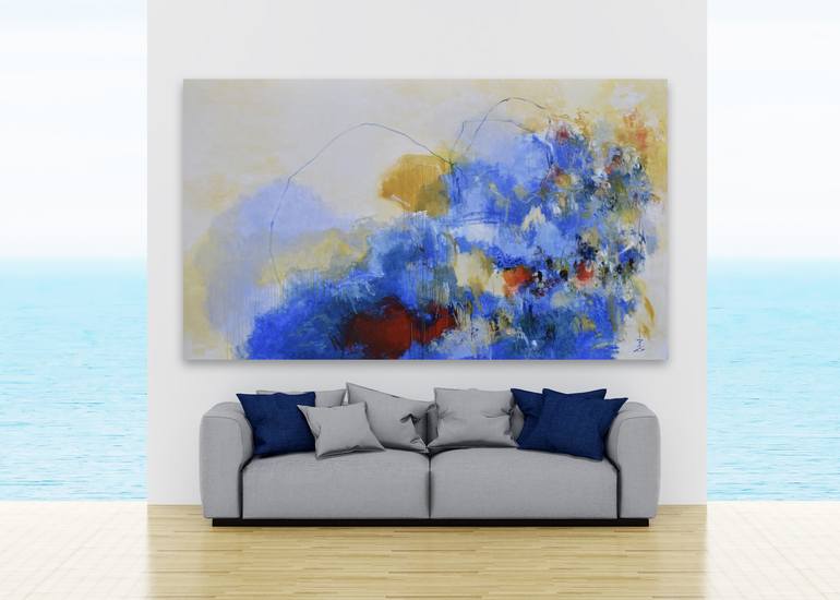 Original Abstract Expressionism Abstract Painting by Misako Chida