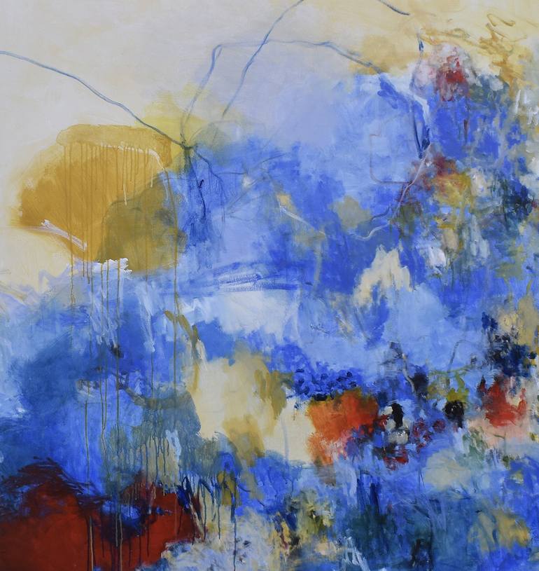 Original Abstract Expressionism Abstract Painting by Misako Chida