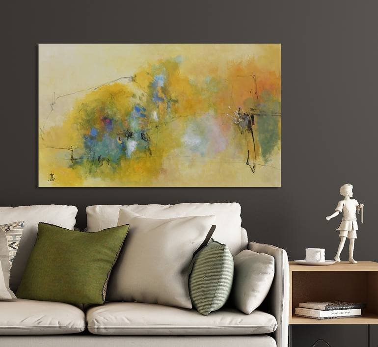 Original Abstract Expressionism Abstract Painting by Misako Chida