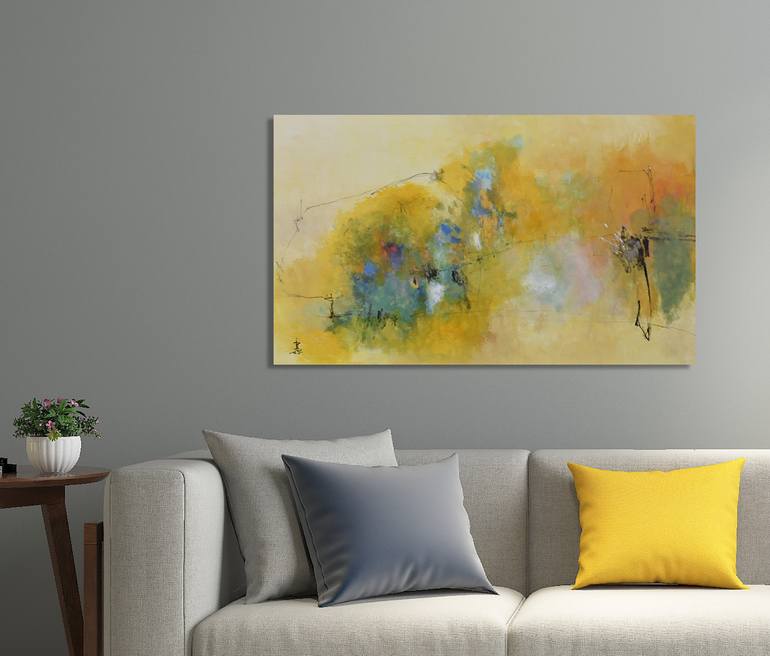 Original Abstract Expressionism Abstract Painting by Misako Chida