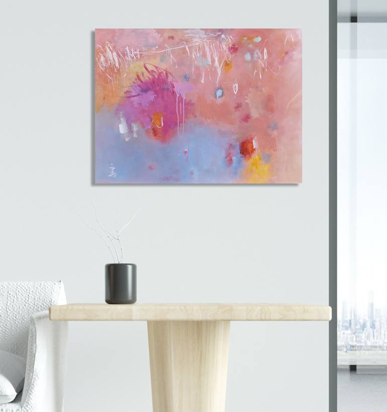 Original Abstract Expressionism Abstract Painting by Misako Chida