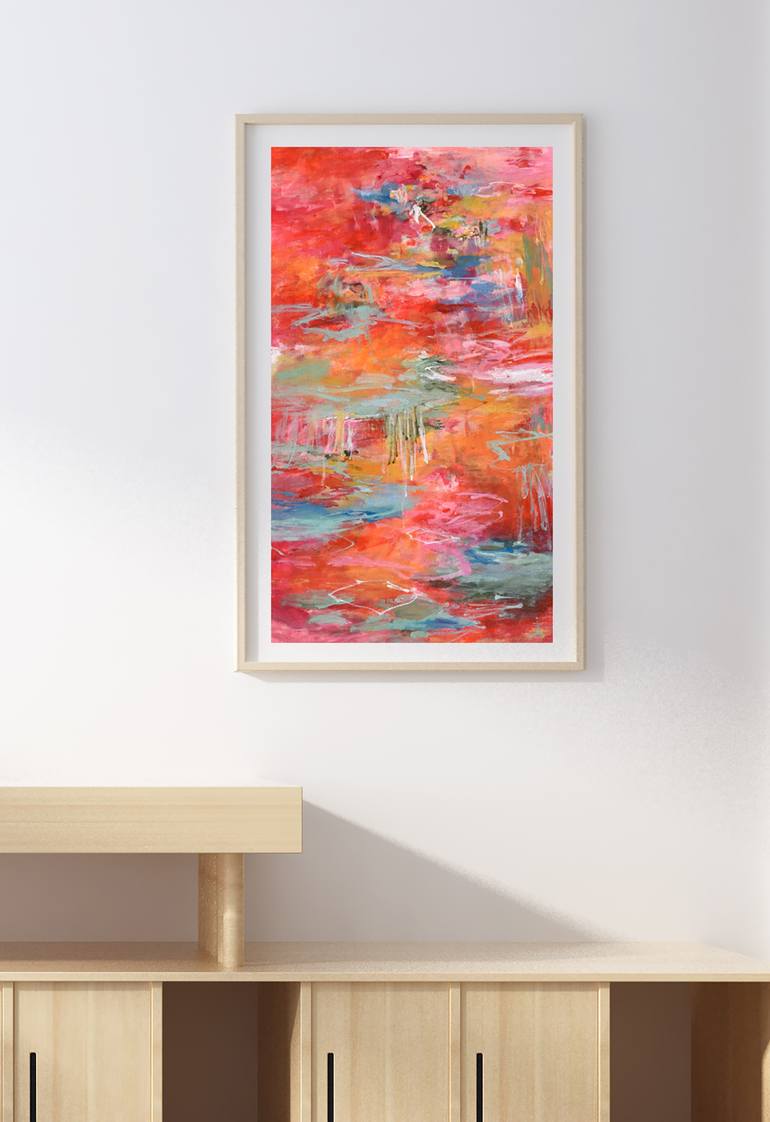 Original Abstract Expressionism Abstract Painting by Misako Chida