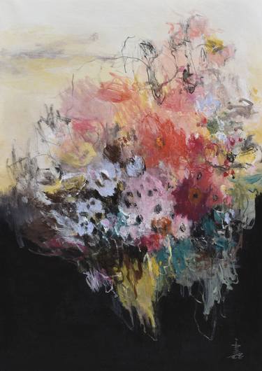 Original Abstract Expressionism Abstract Paintings by Misako Chida