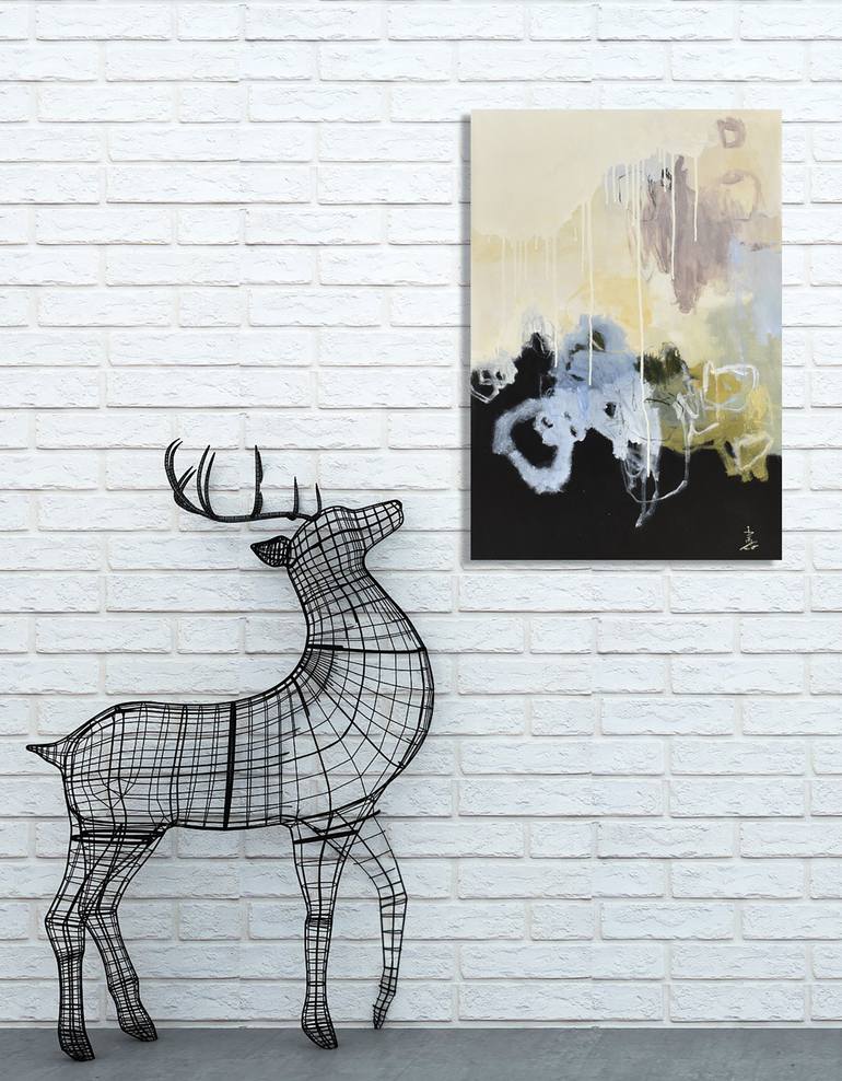 Original Abstract Expressionism Abstract Painting by Misako Chida