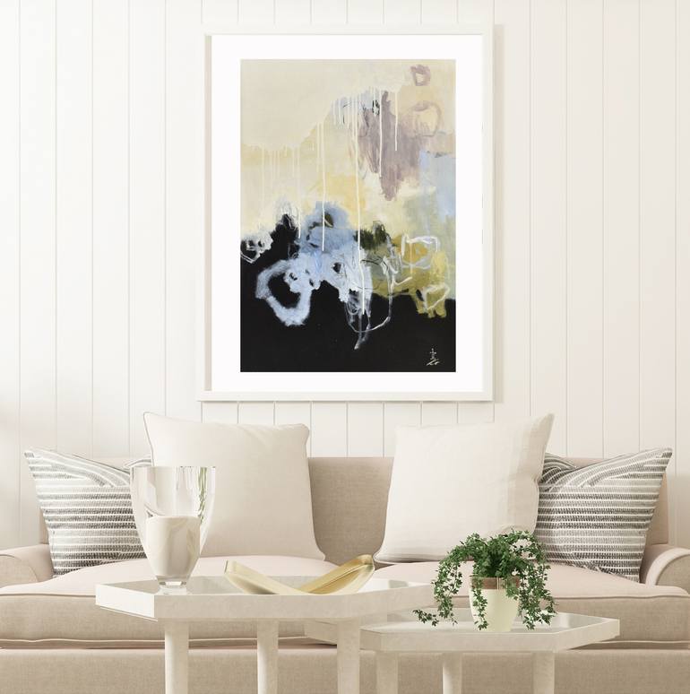 Original Abstract Expressionism Abstract Painting by Misako Chida