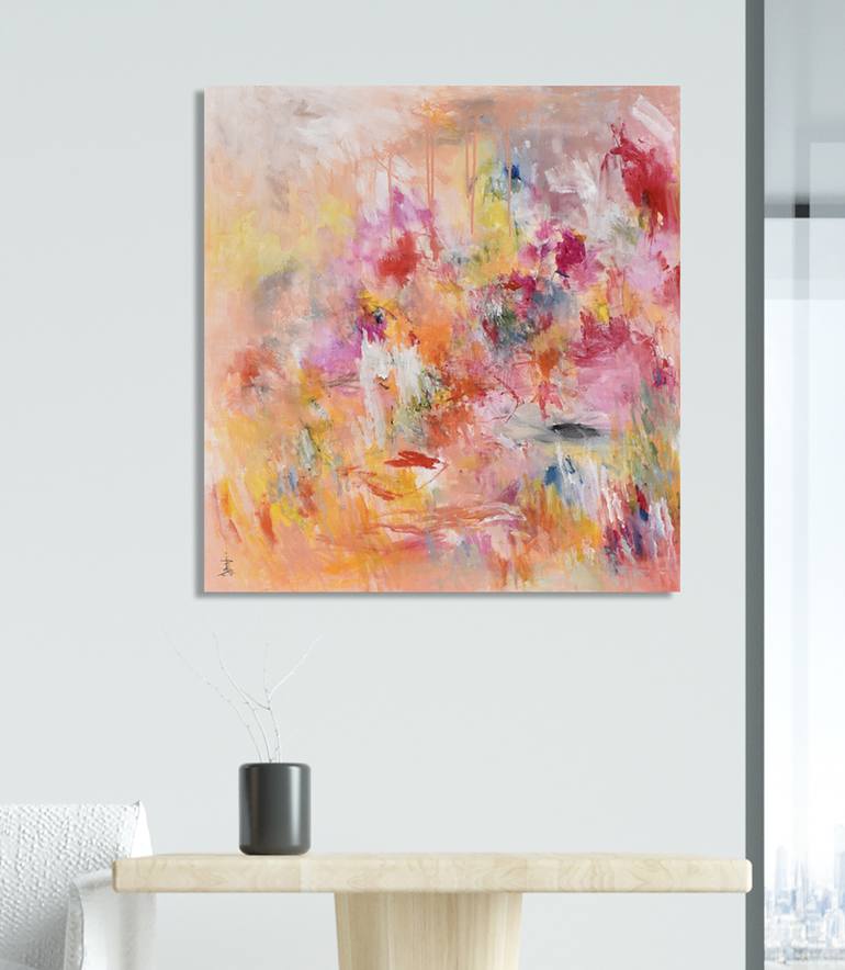 Original Abstract Expressionism Abstract Painting by Misako Chida