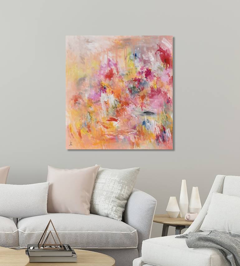 Original Abstract Expressionism Abstract Painting by Misako Chida