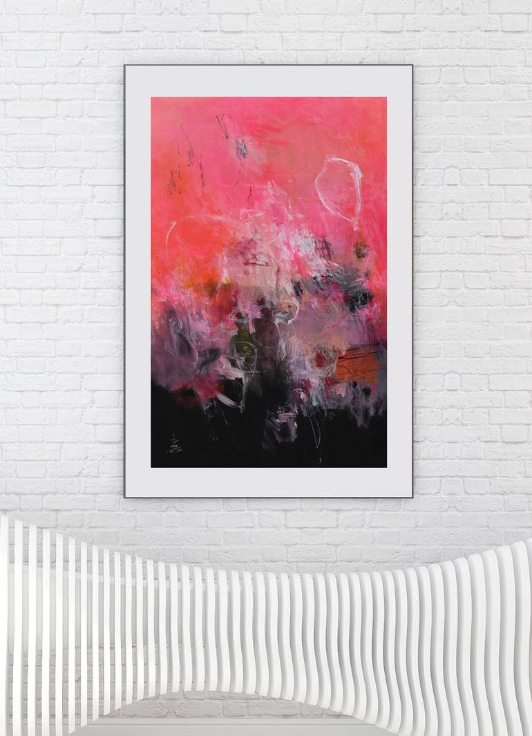 Original Abstract Expressionism Abstract Painting by Misako Chida