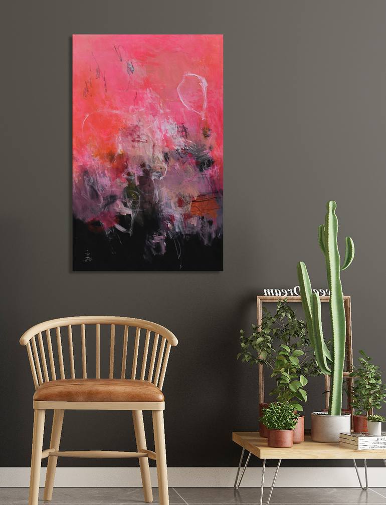 Original Abstract Expressionism Abstract Painting by Misako Chida