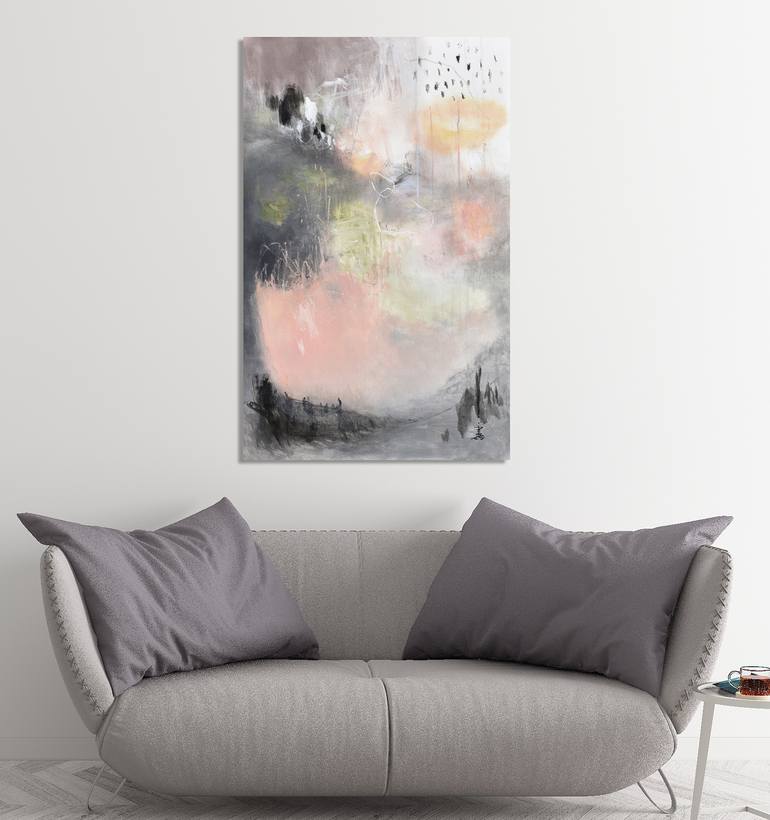 Original Abstract Expressionism Abstract Painting by Misako Chida