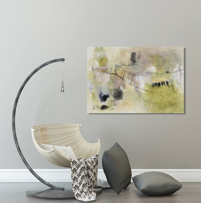 Original Abstract Expressionism Abstract Painting by Misako Chida