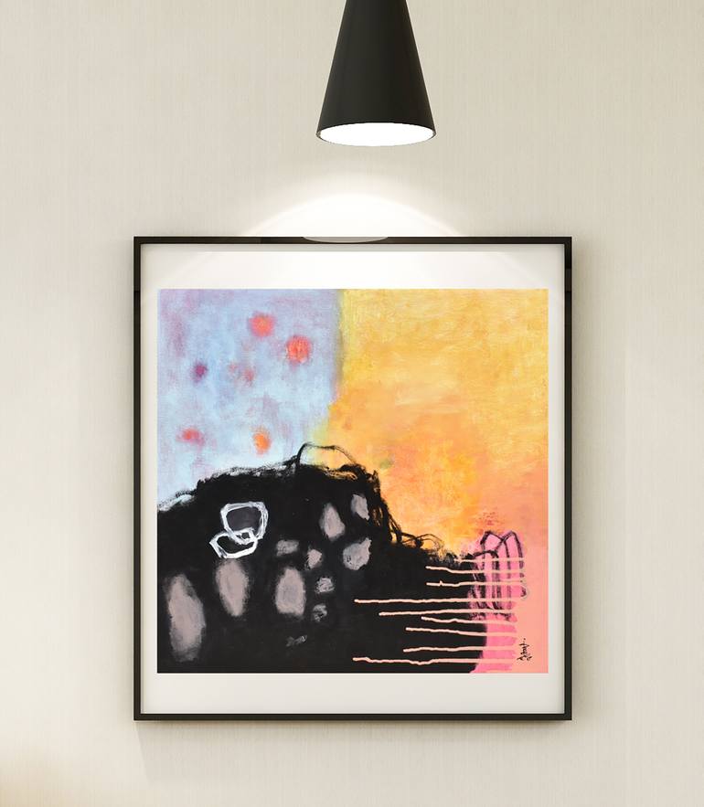 Original Abstract Expressionism Abstract Painting by Misako Chida