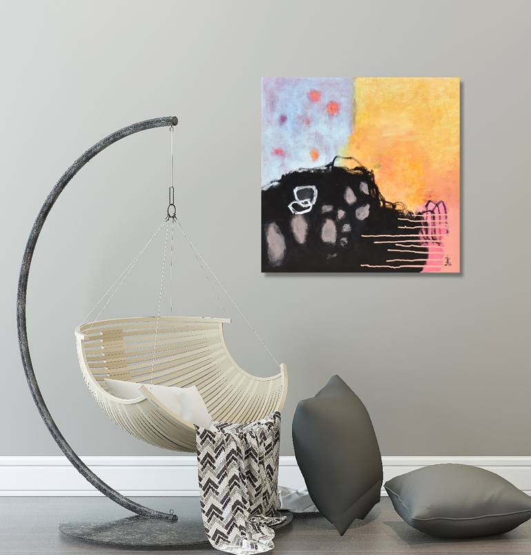 Original Abstract Expressionism Abstract Painting by Misako Chida