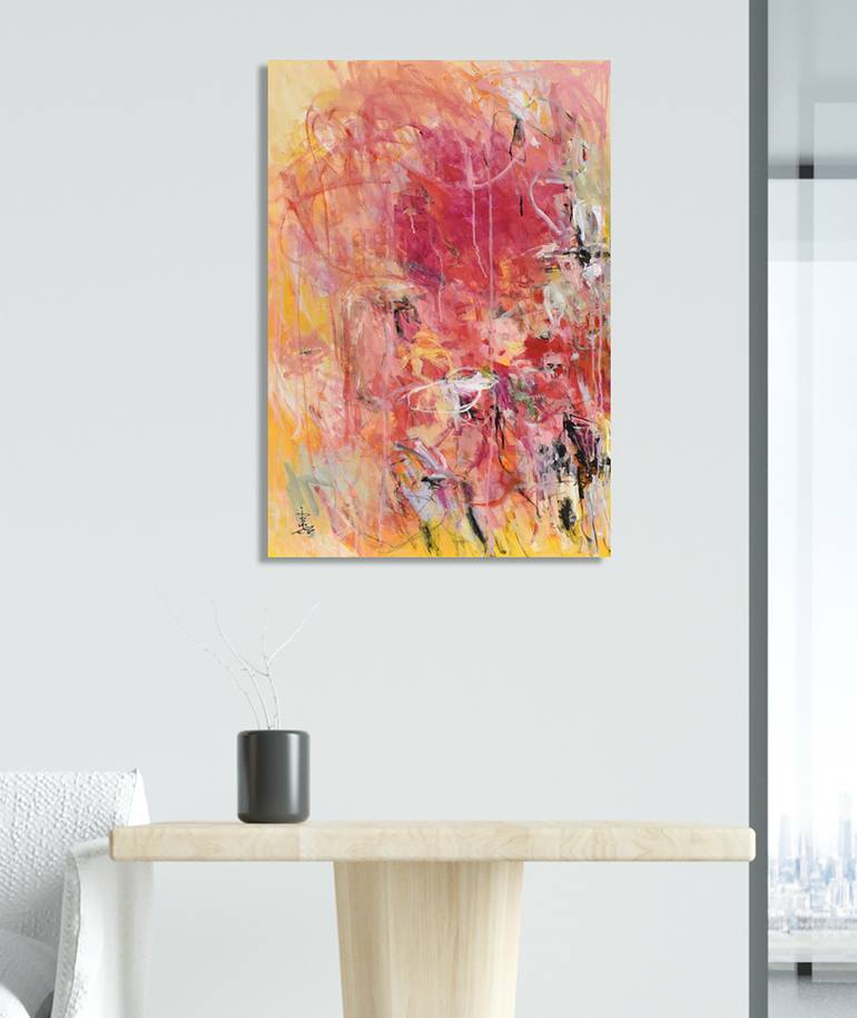 Original Abstract Expressionism Abstract Painting by Misako Chida