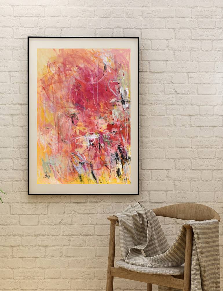 Original Abstract Expressionism Abstract Painting by Misako Chida