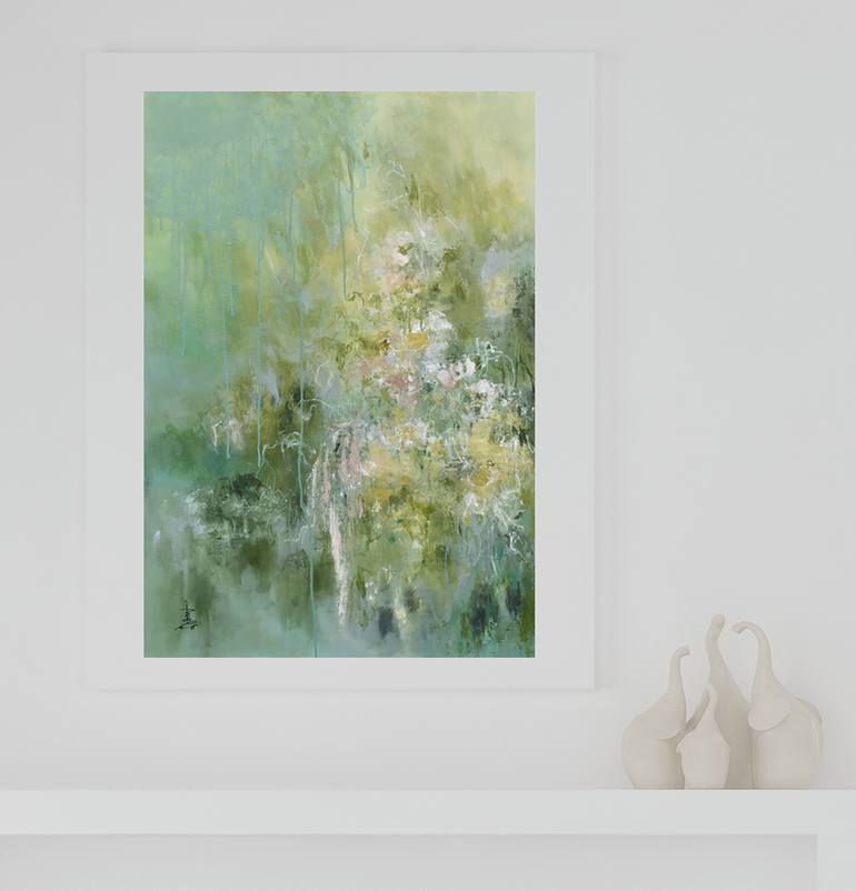 Original Abstract Expressionism Abstract Painting by Misako Chida