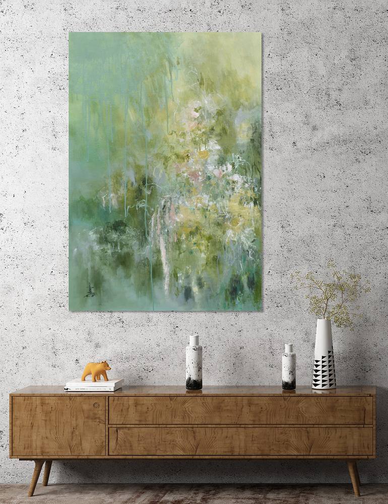Original Abstract Expressionism Abstract Painting by Misako Chida