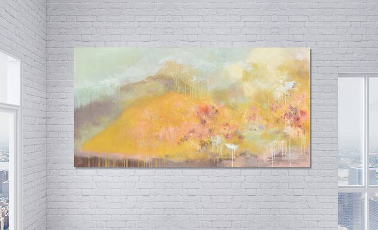 Original Abstract Expressionism Abstract Painting by Misako Chida