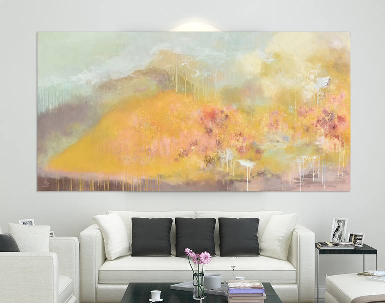 Original Abstract Expressionism Abstract Painting by Misako Chida