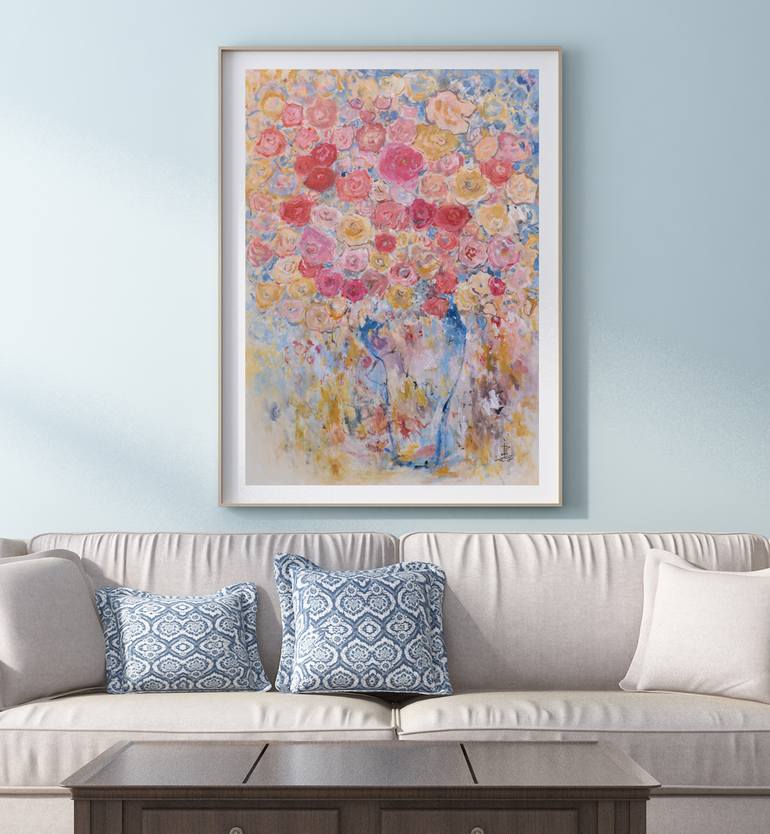 Original Abstract Expressionism Abstract Painting by Misako Chida