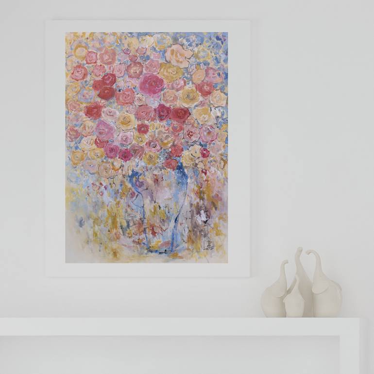 Original Abstract Expressionism Abstract Painting by Misako Chida