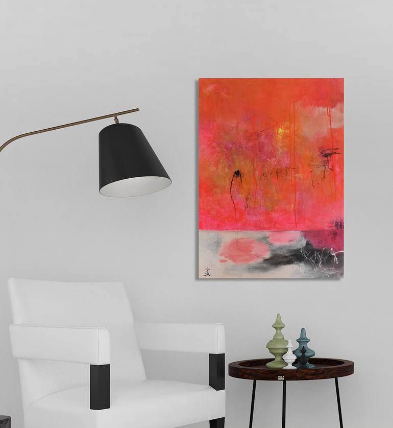 Original Abstract Expressionism Abstract Painting by Misako Chida