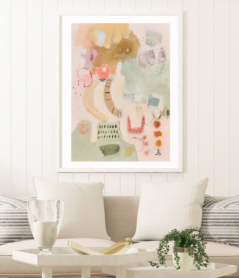 Original Abstract Expressionism Abstract Painting by Misako Chida