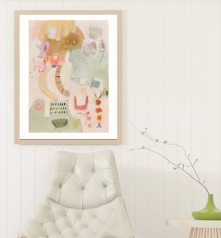Original Abstract Expressionism Abstract Painting by Misako Chida