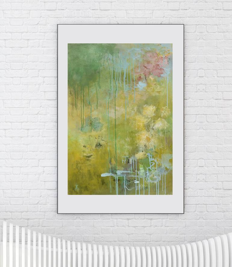 Original Abstract Expressionism Abstract Painting by Misako Chida