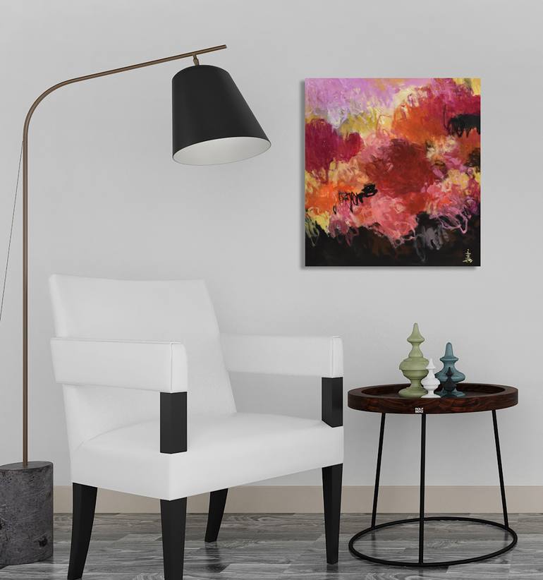 Original Abstract Expressionism Abstract Painting by Misako Chida