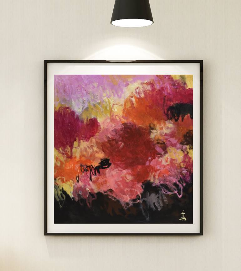 Original Abstract Expressionism Abstract Painting by Misako Chida