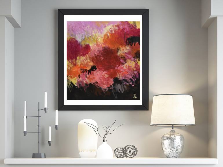 Original Abstract Expressionism Abstract Painting by Misako Chida