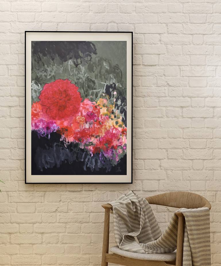 Original Abstract Expressionism Abstract Painting by Misako Chida