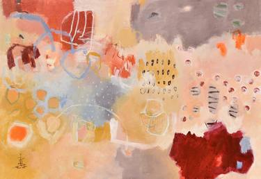 Original Abstract Expressionism Abstract Painting by Misako Chida