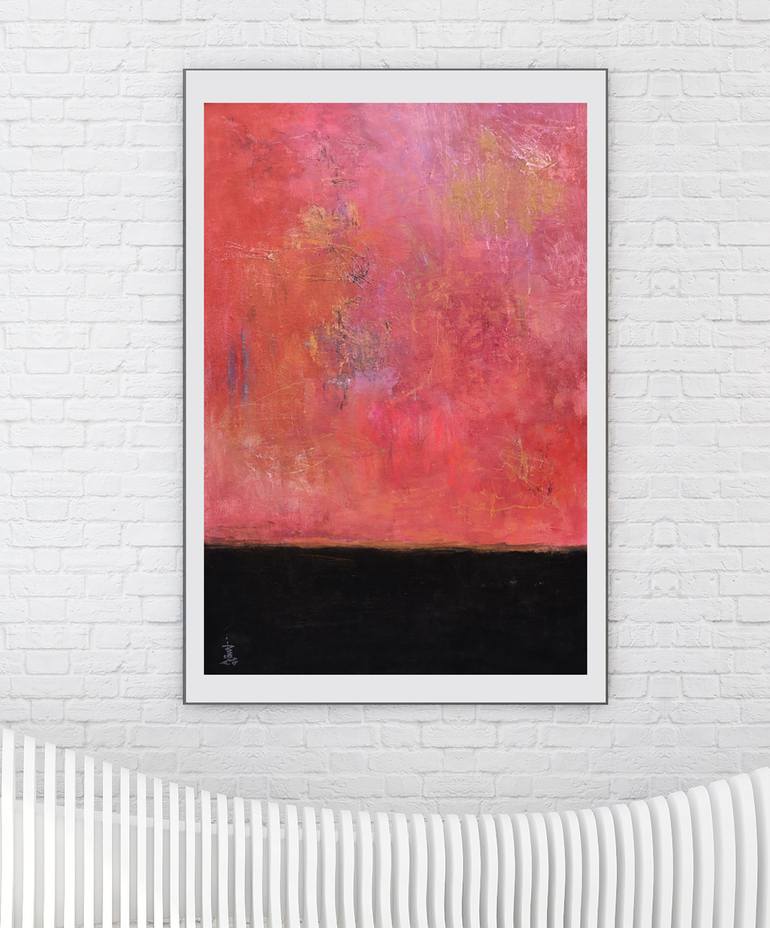 Original Abstract Expressionism Abstract Painting by Misako Chida