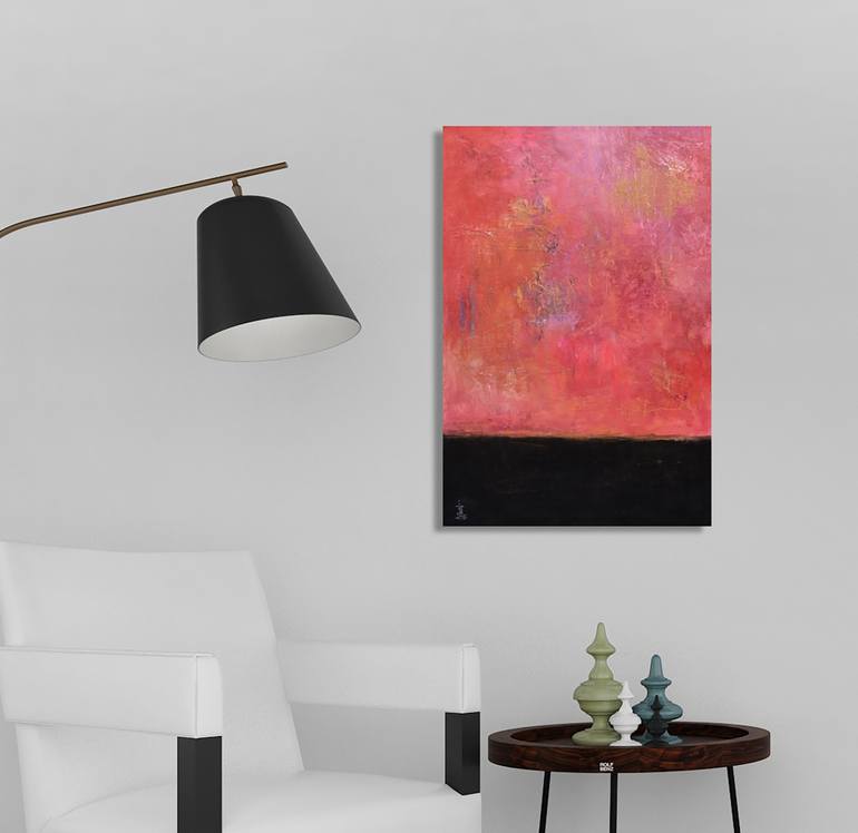 Original Abstract Expressionism Abstract Painting by Misako Chida