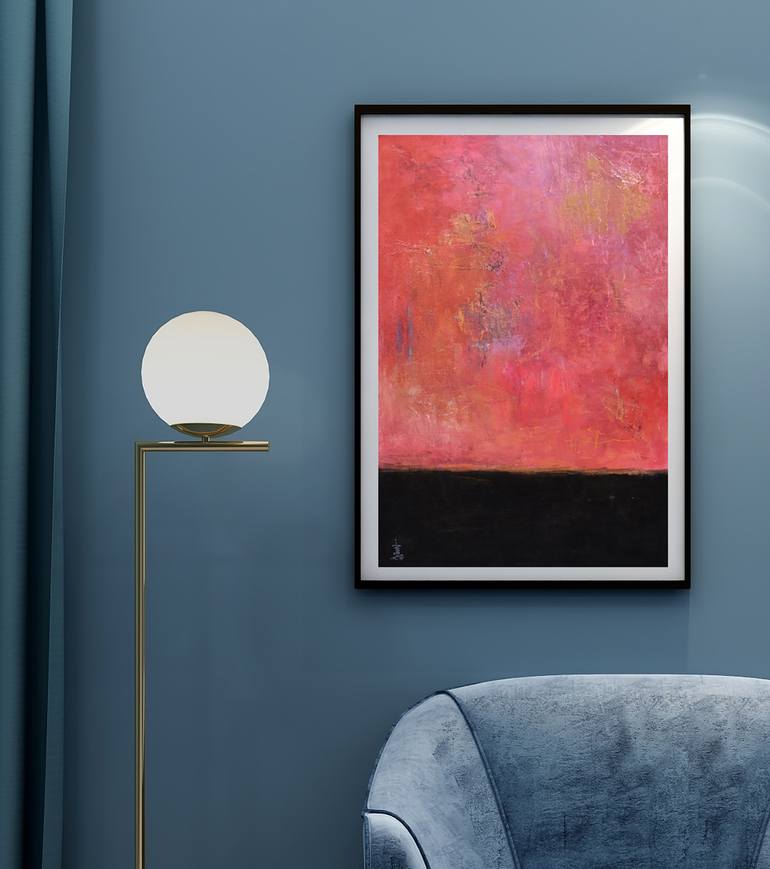 Original Abstract Expressionism Abstract Painting by Misako Chida