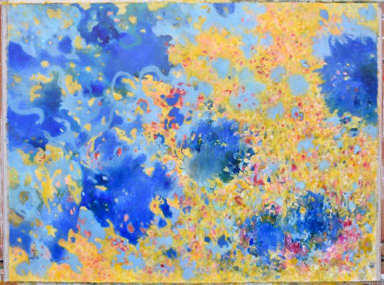 Original Abstract Expressionism Abstract Painting by Misako Chida