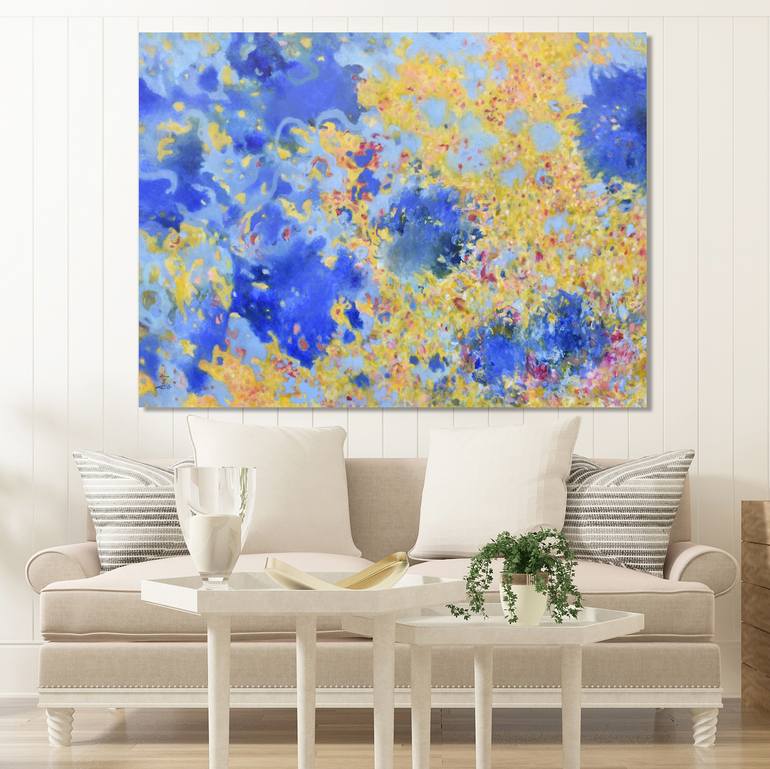 Original Abstract Expressionism Abstract Painting by Misako Chida