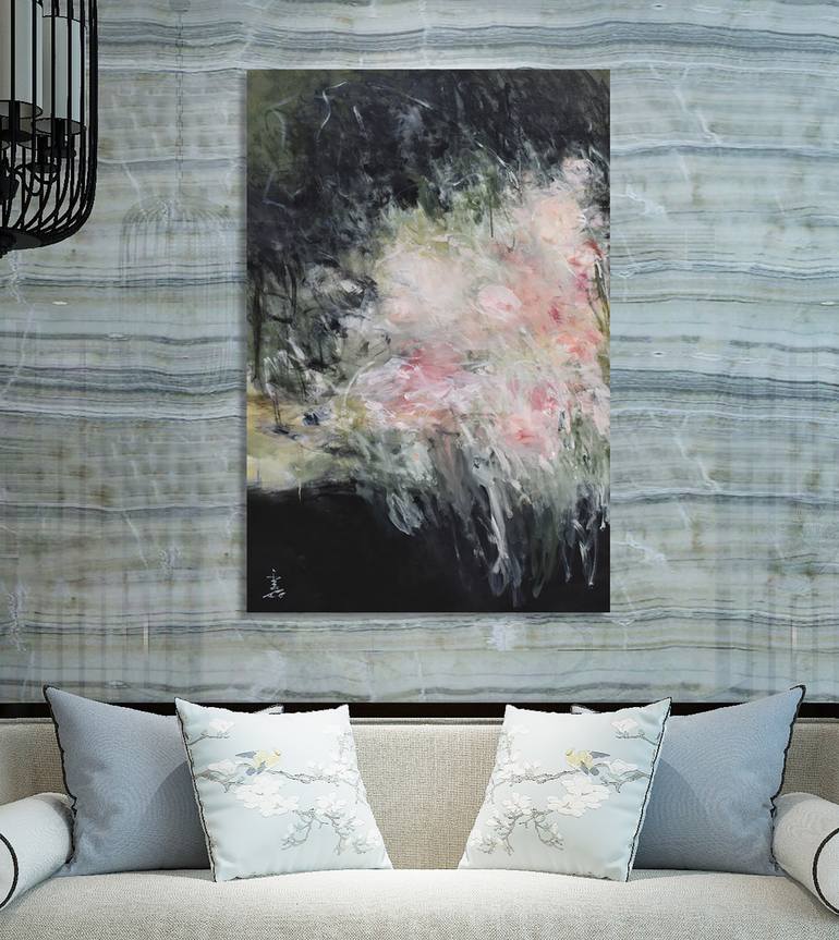 Original Abstract Expressionism Abstract Painting by Misako Chida