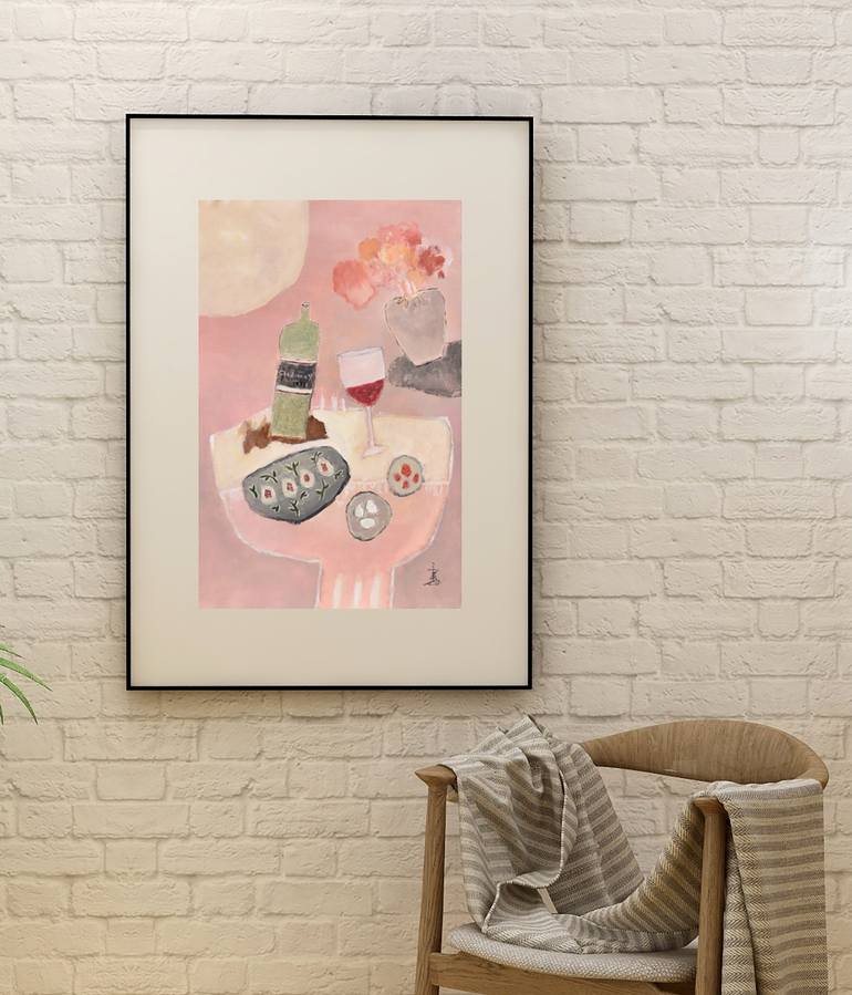 Original Abstract Expressionism Abstract Painting by Misako Chida