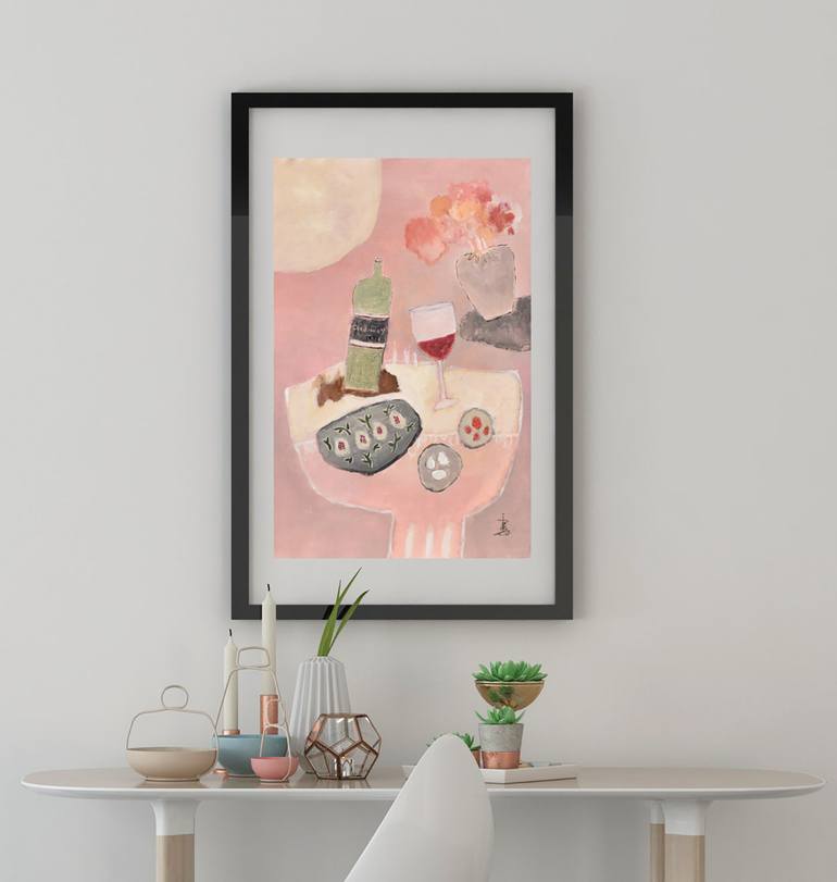 Original Abstract Expressionism Abstract Painting by Misako Chida