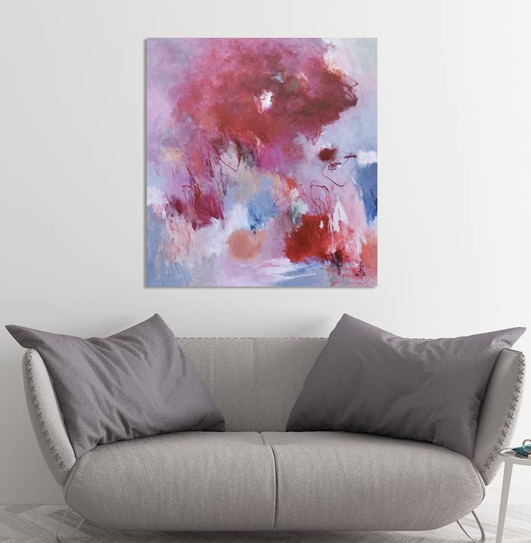Original Abstract Expressionism Abstract Painting by Misako Chida