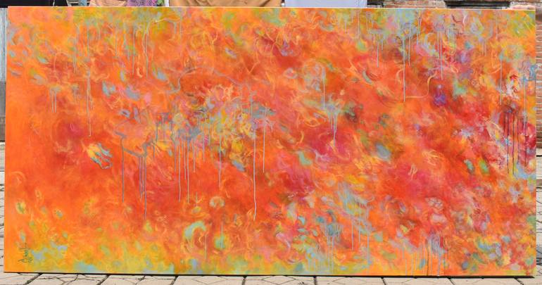 Original Abstract Expressionism Abstract Painting by Misako Chida