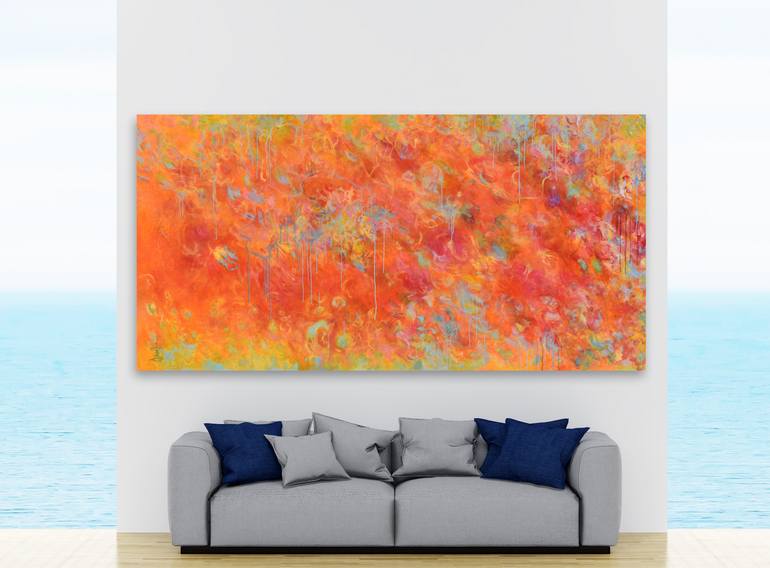 Original Abstract Expressionism Abstract Painting by Misako Chida