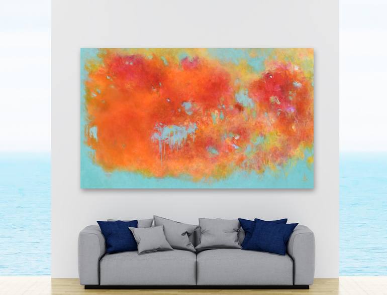Original Abstract Expressionism Abstract Painting by Misako Chida