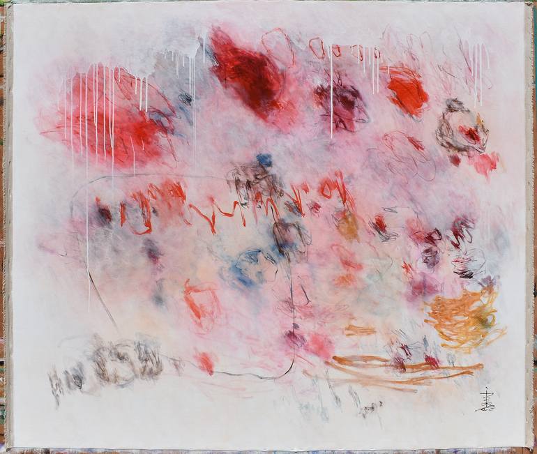 Original Abstract Expressionism Abstract Painting by Misako Chida